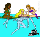 Dibujo Barbie y sus amigas pintado por Palichy