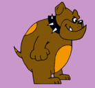 Dibujo Bulldog inglés pintado por vanesi