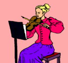 Dibujo Dama violinista pintado por chiguagua