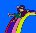 Dibujo Duende en el arco iris pintado por eber