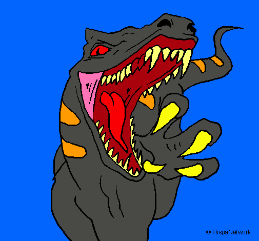Dibujo Velociraptor II pintado por jeni