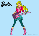 Dibujo Barbie guitarrista pintado por 444444