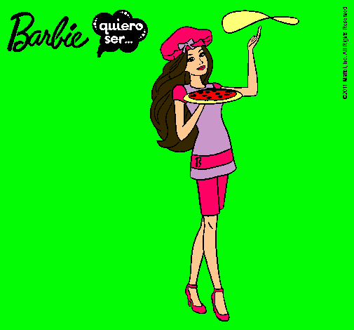 Dibujo Barbie cocinera pintado por crisguapa