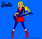 Dibujo Barbie guitarrista pintado por noe9
