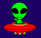 Dibujo Alienígena pintado por marciano