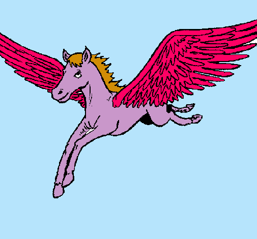 Dibujo Pegaso al vuelo pintado por Alesh 