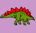 Dibujo Stegosaurus pintado por chavita
