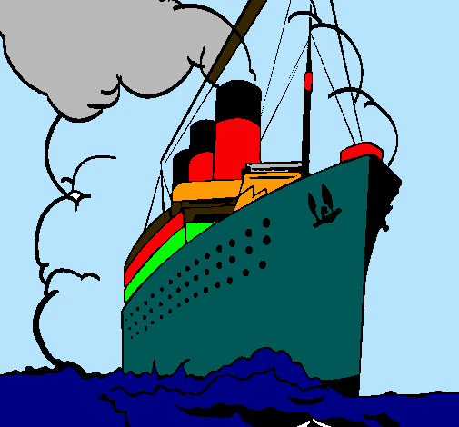 Dibujo Barco de vapor pintado por mycnegocios