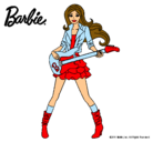 Dibujo Barbie guitarrista pintado por wapisima