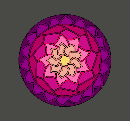 Dibujo Mandala 1 pintado por cazalez