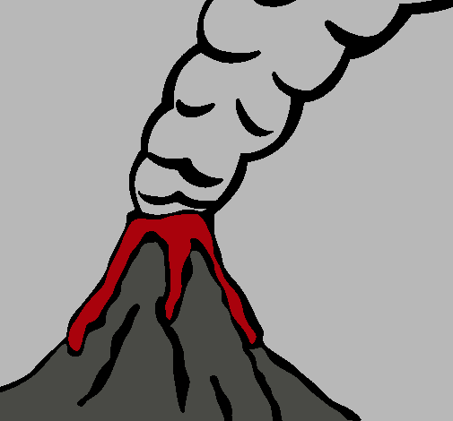 Dibujo Volcán pintado por johanrojaz
