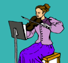 Dibujo Dama violinista pintado por naranja88