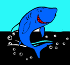Dibujo Tiburón pintado por milneka