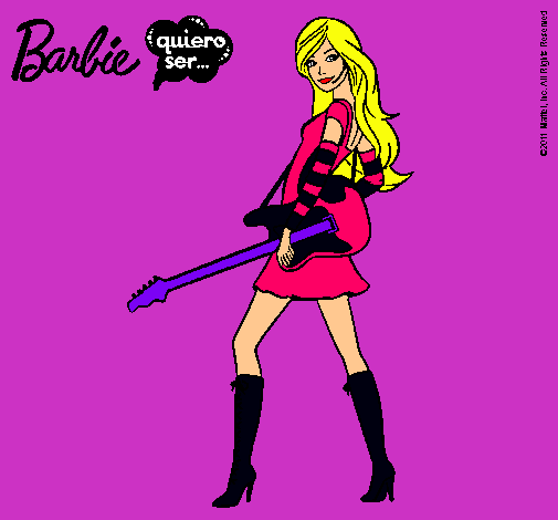 Dibujo Barbie la rockera pintado por javiboza