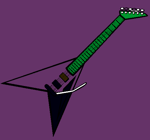 Dibujo Guitarra eléctrica II pintado por azulynati