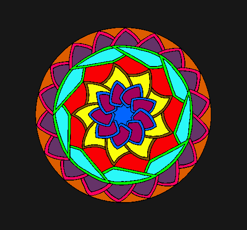 Dibujo Mandala 1 pintado por almita