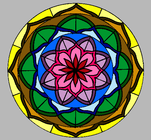 Dibujo Mandala 6 pintado por lizete