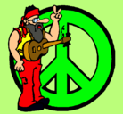 Dibujo Músico hippy pintado por sheyylaa