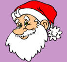 Dibujo Cara Papa Noel pintado por homero