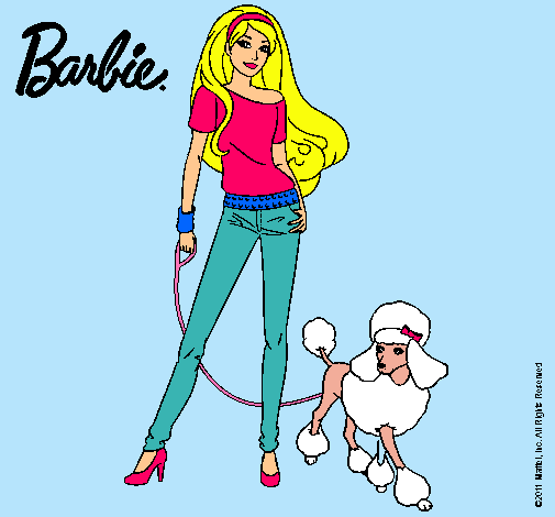 Dibujo Barbie con look moderno pintado por MACARENA_21