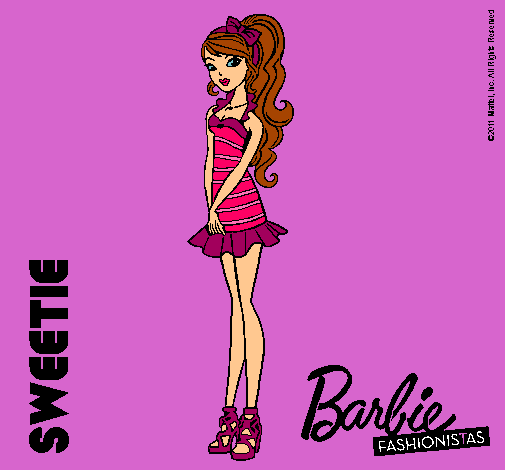 Dibujo Barbie Fashionista 6 pintado por peque1mola