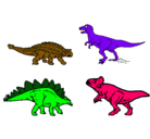Dibujo Dinosaurios de tierra pintado por giron