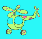 Dibujo Helicóptero adornado pintado por carisa