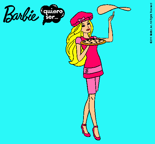 Dibujo Barbie cocinera pintado por javiboza