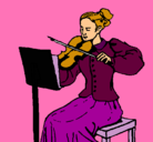 Dibujo Dama violinista pintado por tahsa