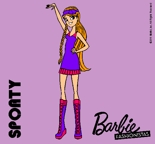 Dibujo Barbie Fashionista 4 pintado por peque1mola