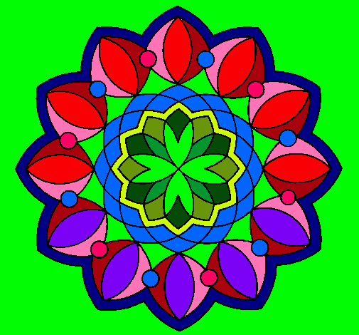 Dibujo Mandala 20 pintado por bizz