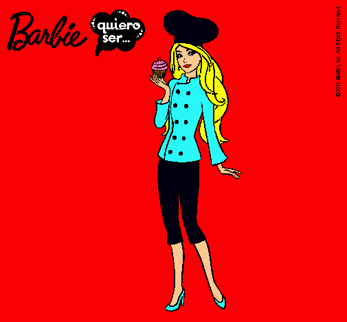 Dibujo Barbie de chef pintado por Lydia