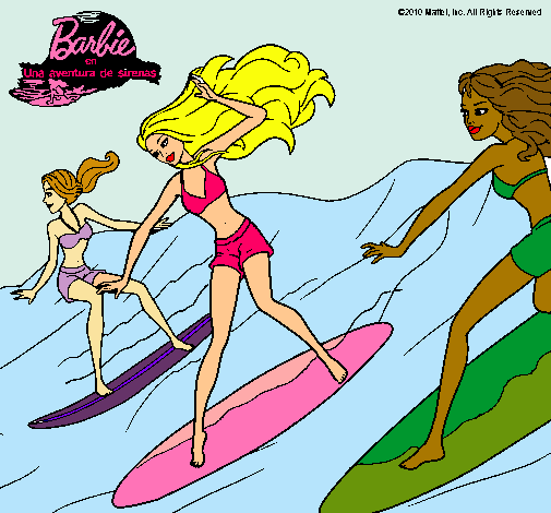 Dibujo Barbie de nuevo con sus amigas pintado por andreea24