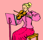 Dibujo Dama violinista pintado por karen2