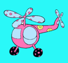 Dibujo Helicóptero adornado pintado por morena3