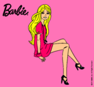 Dibujo Barbie sentada pintado por dayanara
