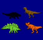 Dibujo Dinosaurios de tierra pintado por onegato