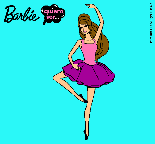 Dibujo Barbie bailarina de ballet pintado por selenacam