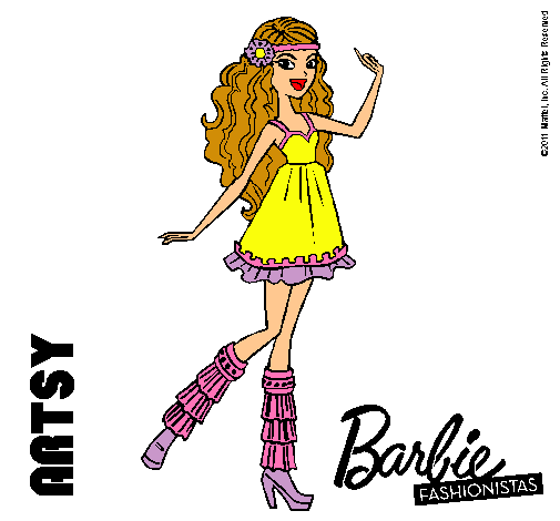 Dibujo Barbie Fashionista 1 pintado por naipí