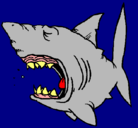 Dibujo Tiburón pintado por tiburon1