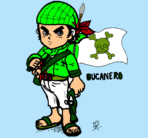 Dibujo Bucanero pintado por brandonc