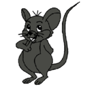 Dibujo Ratón pintado por tini