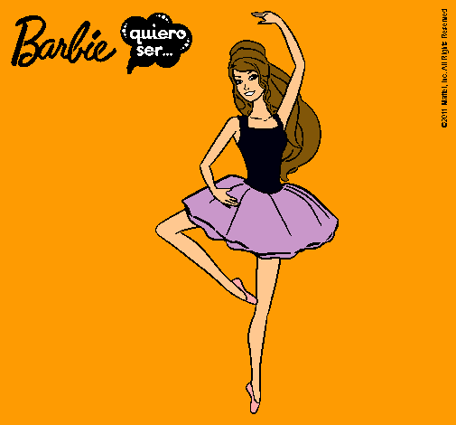 Dibujo Barbie bailarina de ballet pintado por alba2000