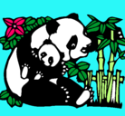 Dibujo Mama panda pintado por yethro