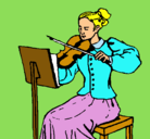Dibujo Dama violinista pintado por ireneta