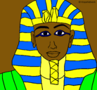 Dibujo Tutankamon pintado por ejipsio