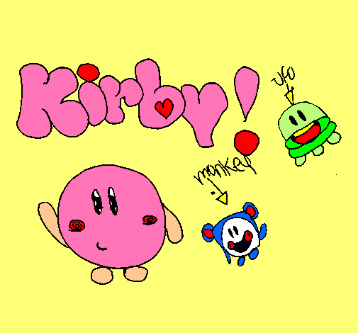 Dibujo Kirby 4 pintado por Luiny