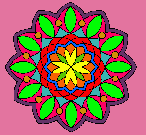 Dibujo Mandala 3 pintado por almita