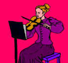 Dibujo Dama violinista pintado por jului