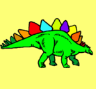 Dibujo Stegosaurus pintado por JORGE-BL